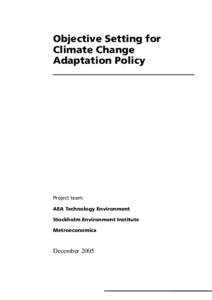 Microsoft Word - Objective Setting for Climate Change Adaptation Policy vfinal no header footer.doc