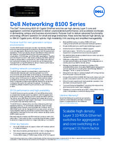 Computer networking / Network architecture / Internet protocols / Dell PowerConnect / 10 Gigabit Ethernet / 100 Gigabit Ethernet / QSFP / IP multicast / Network switch / Ethernet / OSI protocols / Computing