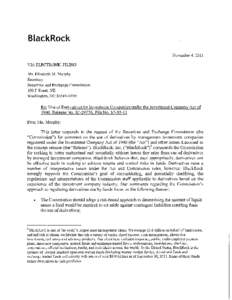 BlackRock   November 4,2011 VIA ELECTRONIC FILING Ms. Elizabeth M. Murphy Secretary