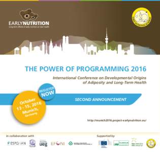 THE POWER OF PROGRAMMING 2016 International Conference on Developmental Origins of Adiposity and Long-Term Health R  ISTE