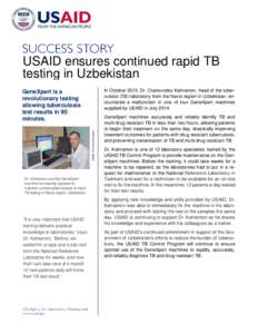 Microsoft Word - Uz_Success-Story_USAID ensures continued rapid TB testing in Uzbekistan_....docx