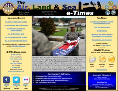 The official e-newsletter of the Joint Base McGuire-Dix-Lakehurst Public Affairs Office Oct. 23, 2014 Vol. 8, No. 43