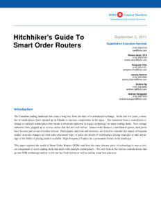 Hitchhiker’s Guide To Smart Order Routers