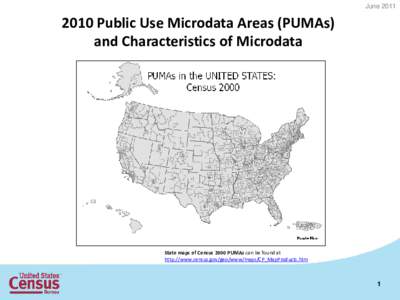 2010 Public User Microdata Areas and Characteristics of Microdata
