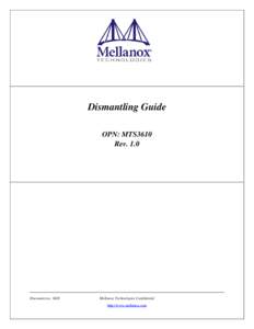 Dismantling Guide OPN: MTS3610 Rev. 1.0 Document no. 3420