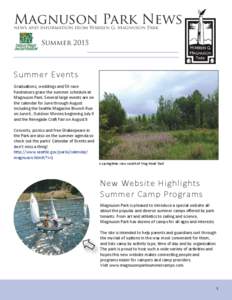 Magnuson Park News  news and information from Warren G. Magnuson Park Summer 2015