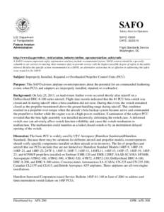 SAFO Safety Alert for Operators U.S. Department of Transportation Federal Aviation Administration