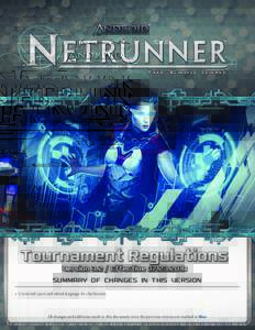 Virtual reality in fiction / Gaming / Collectible card games / Android: Netrunner / Leisure / Netrunner / Human behavior / Swiss-system tournament / Card game / Taki / Android / Crazy Eights
