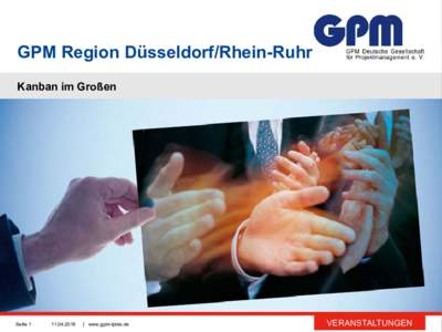 Veranstaltung vomder GPM Region Düsseldorf mit dem Thema: Kanban im Großen