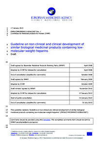 Guideline on non-clinical and clinical development of similar biological medicinal products containing low molecular-weight-heparins