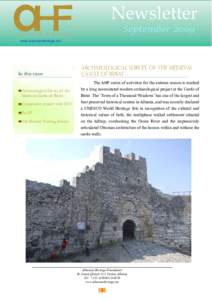 Newsletter September 2009 www.albanianheritage.net  In this issue