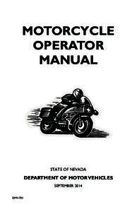 MOTORCYCLE OPERATOR MANUAL STATE OF NEVADA