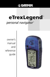 eTrex Legend  TM personal navigator