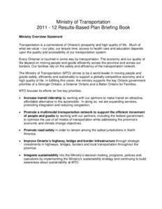 Results-based Plan Briefing Book