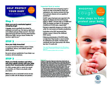 HELP PROTECT YOUR BABY a g a i n s t w h o o pin g co u gh Step 1 Make sure you’re vaccinated against