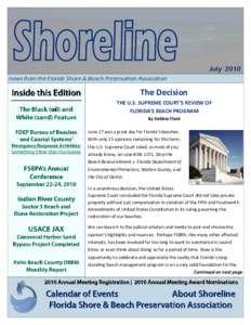 July 2010 news from the Florida Shore & Beach Preservation Association The Decision THE U.S. SUPREME COURT’S REVIEW OF FLORIDA’S BEACH PROGRAM