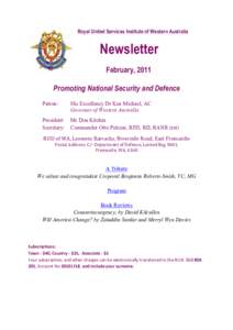 Royal United Services Institute of Western Australia    Newsletter   