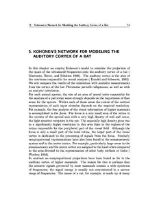5. Kohonen’s Network for Modeling the Auditory Cortex of a BatKOHONEN’S NETWORK FOR MODELING THE AUDITORY CORTEX OF A BAT