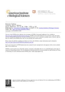 Academia / Publishing / Scholarly communication / Academic publishing / Andrew W. Mellon Foundation / JSTOR / American Institute of Biological Sciences / BioScience / Richard Lewontin