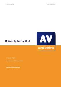 Security Surveywww.av-comparatives.org IT Security Survey 2016