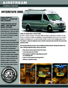 tourinG coacheS  INTERSTATE 3500 Value, Stability, Durability...anD better fuel economy.