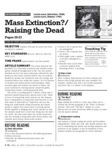 JS April 20, 2015, Are We Headed for a Mass Extinction? Debate