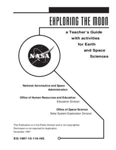 a Teacher’s Guide with activities for Earth and Space Sciences