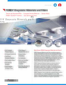 HEALTHCARE  POREX® Diagnostic Materials and Filters Sample and Absorbent Pads POREX® SQ-EASY™ PreFilters