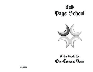 Caid  Page School A Handbook for