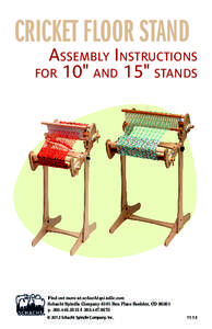 0  CriCket Floor Stand Assembly InstructIons For 10