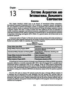 Chapter  13 Systems Acquisition and International Armaments