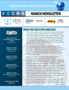 linking the knowledge of today, with the power of tomorrow  MARCH NEWSLETTER PAGE FOUR  Trending: Data Quality