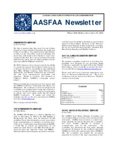 ALABAMA ASSOCIATION OF FINANCIAL AID ADMINISTRATORS  AASFAA Newsletter www.aasfaaonline.org  Winter 2003 Edition, December 19, 2003