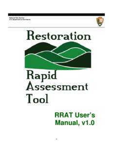 National Park Service U.S. Department of the Interior RRAT User’s Manual, v1.0 1