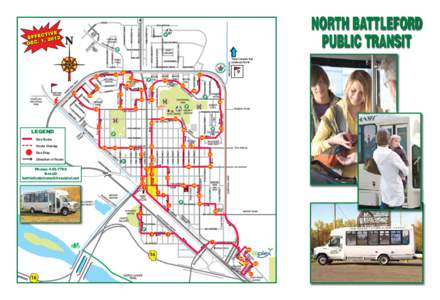 NORTH BATTLEFORD PUBLIC TRANSIT LEGEND Bus Route Route Overlap