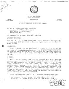 S T A T E O F IDAHO OFFICE OF THE Al7ORNEY GENERAL B O I S E[removed]JIM JONES