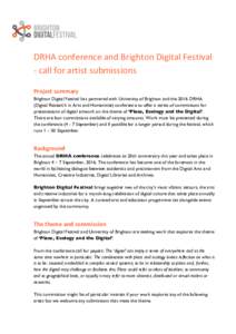  DRHA	conference	and	Brighton	Digital	Festival	 -	call	for	artist	submissions