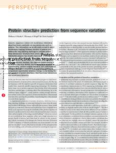 Protein structure prediction from sequence variation