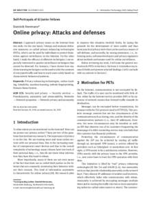 Computing / Internet privacy / Internet / Computer security / Privacy / Identity management / Internet security / Human rights / Tor / Information privacy / Google Public DNS / HTTP cookie