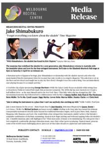 Microsoft Word - Media Release - Jake Shimabukuro
