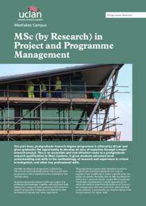 Postgraduate Research  MSc (by Research) in Project and Programme Management