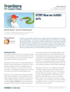 Neuroscience  Published: 24 April 2014 doi:[removed]frym[removed]STOP! How we inhibit