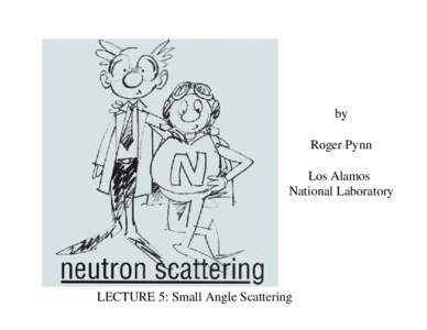by Roger Pynn Los Alamos National Laboratory  LECTURE 5: Small Angle Scattering