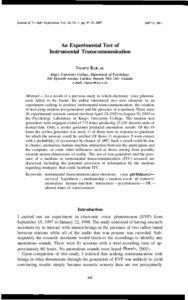 Journal of Scientific Exploration, Vol. 21, No. 1, pp[removed], 2007  An Experimental Test of