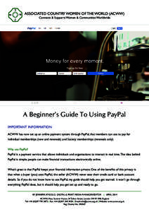 Associated Country Women of the World (ACWW) Connects & Supports Women & Communities Worldwide 1  A Beginner’s Guide To Using PayPal