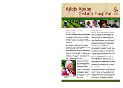 HAmlin FistulA® RelieF And Aid Fund  Addis Ababa Fistula Hospital  PO Box 965, Wahroonga nsW 2076 Australia | Fax | Phone
