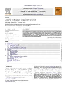 Journal of Mathematical Psychology[removed]–12  Contents lists available at SciVerse ScienceDirect Journal of Mathematical Psychology journal homepage: www.elsevier.com/locate/jmp