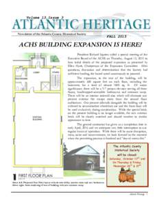 Volume 13,Issue 3 14 Newsletter of the Atlantic County Historical Society FALL 2015
