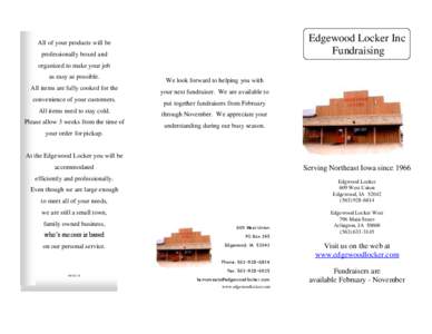 Edgewood Locker Inc Fundraising