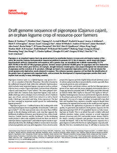 Molecular biology / Gene expression / Bioinformatics / Genome project / Human genome / Genome / Human Genome Project / Beijing Genomics Institute / Medicago truncatula / Biology / Genetics / Genomics